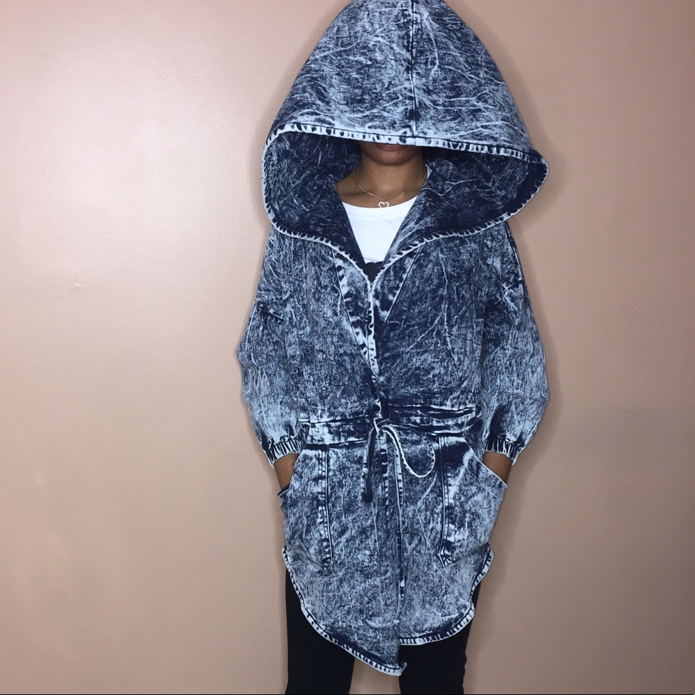 Acid wash jean jacket